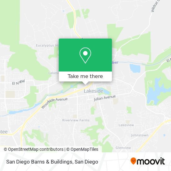 Mapa de San Diego Barns & Buildings