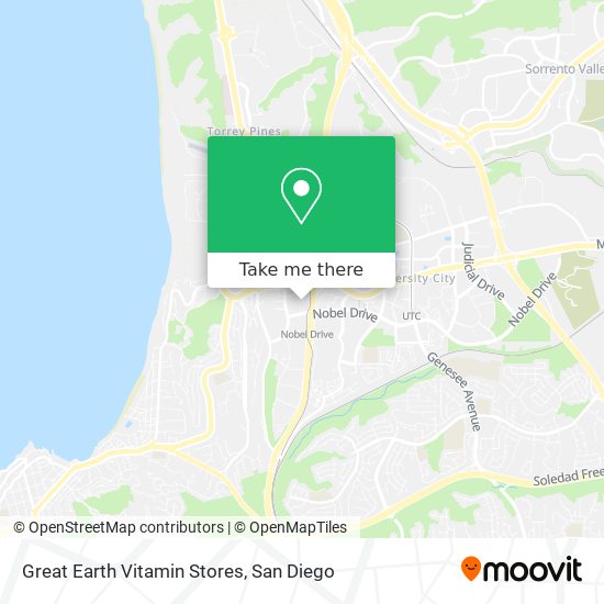 Mapa de Great Earth Vitamin Stores