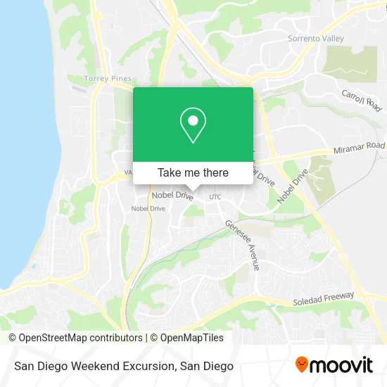 Mapa de San Diego Weekend Excursion