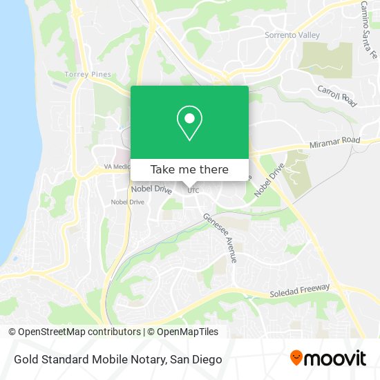 Gold Standard Mobile Notary map