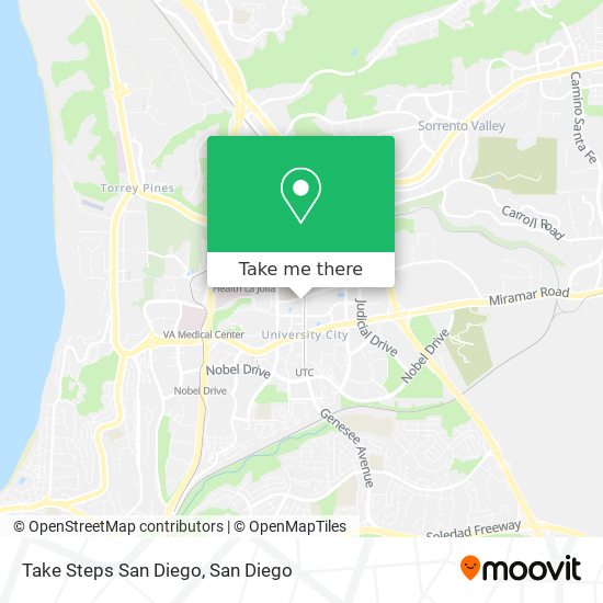 Mapa de Take Steps San Diego