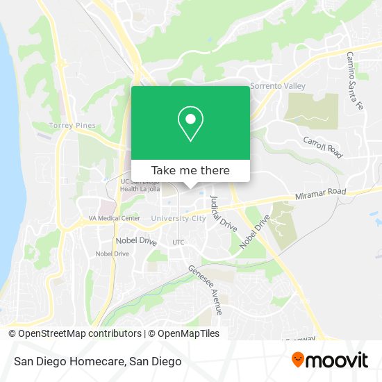 San Diego Homecare map