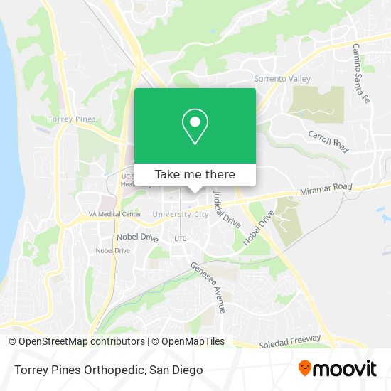 Torrey Pines Orthopedic map