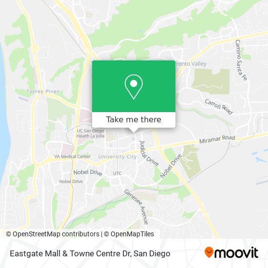 Eastgate Mall & Towne Centre Dr map