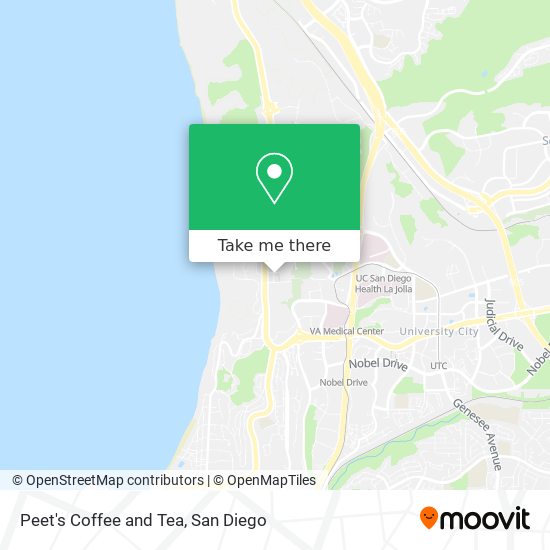 Peet's Coffee and Tea map