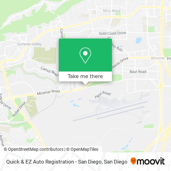 Quick & EZ Auto Registration - San Diego map