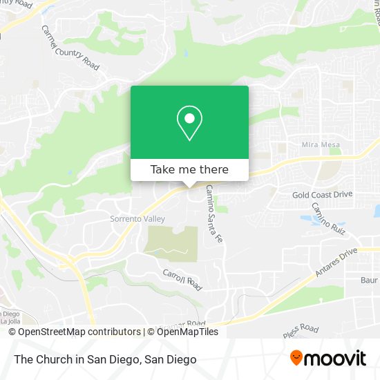 Mapa de The Church in San Diego