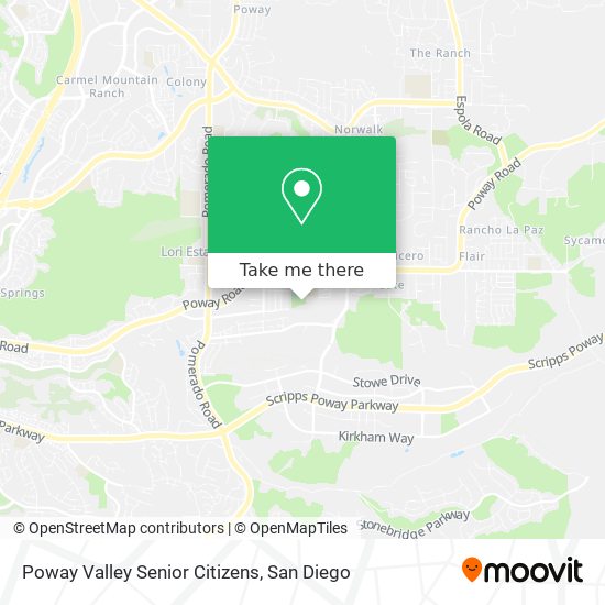 Poway Valley Senior Citizens map