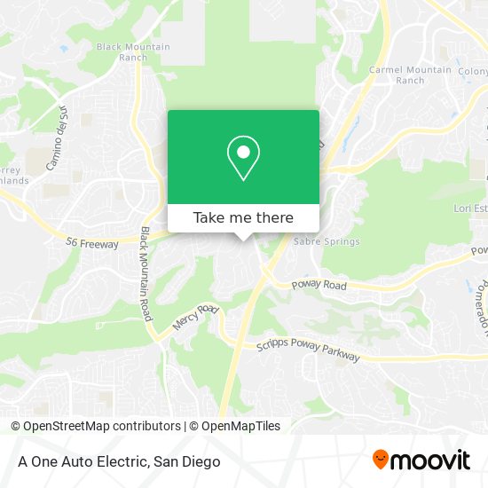 A One Auto Electric map