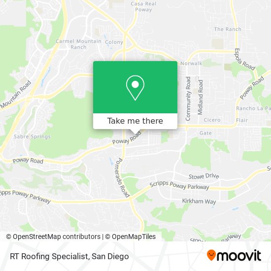 RT Roofing Specialist map