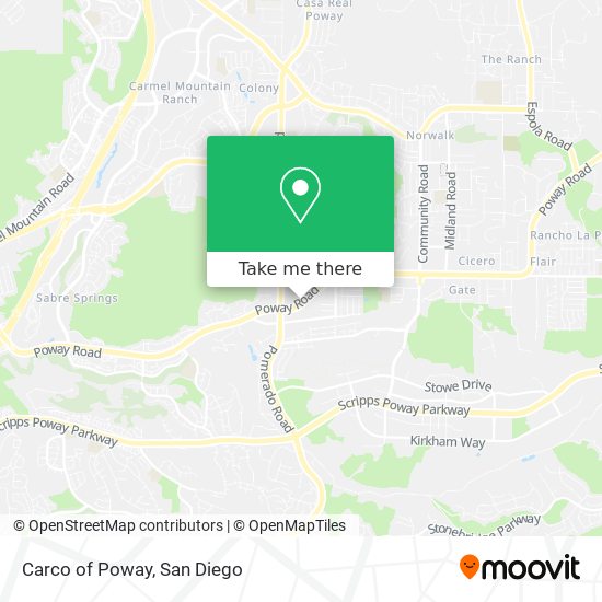 Carco of Poway map