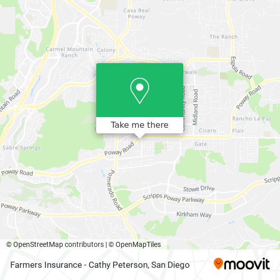 Farmers Insurance - Cathy Peterson map