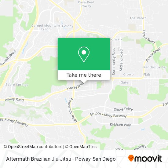 Aftermath Brazilian Jiu-Jitsu - Poway map