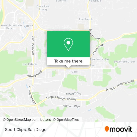 Sport Clips map