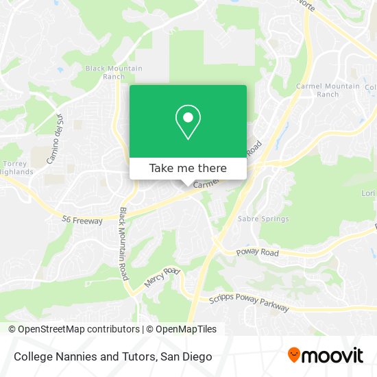 College Nannies and Tutors map