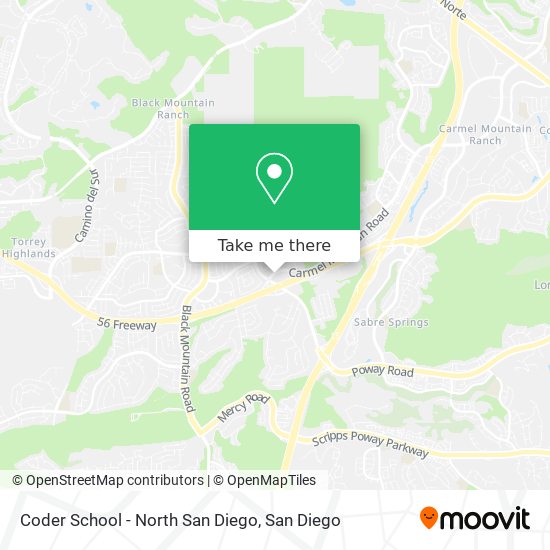 Coder School - North San Diego map