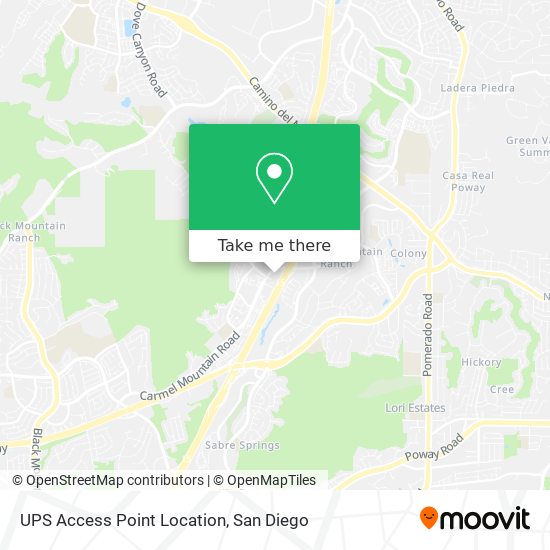 UPS Access Point Location map