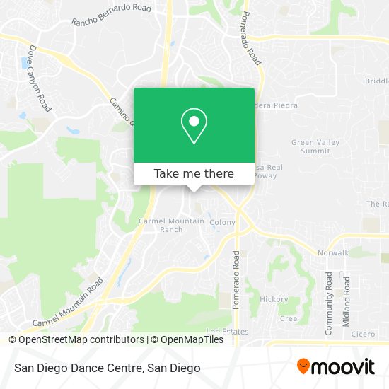 San Diego Dance Centre map