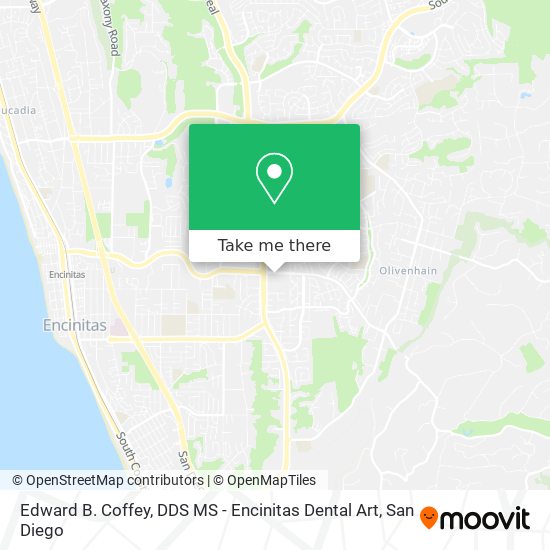 Edward B. Coffey, DDS MS - Encinitas Dental Art map