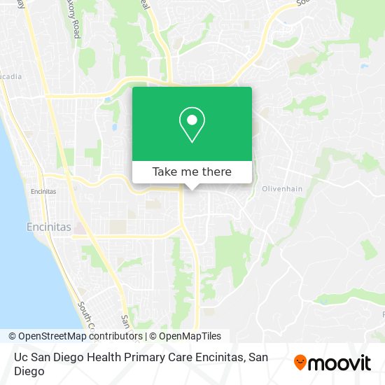 Uc San Diego Health Primary Care Encinitas map