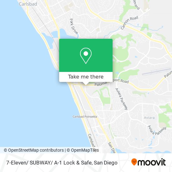 Mapa de 7-Eleven/ SUBWAY/ A-1 Lock & Safe