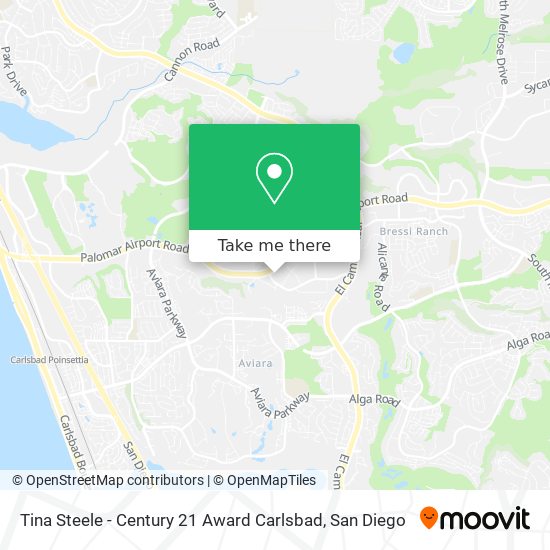 Mapa de Tina Steele - Century 21 Award Carlsbad