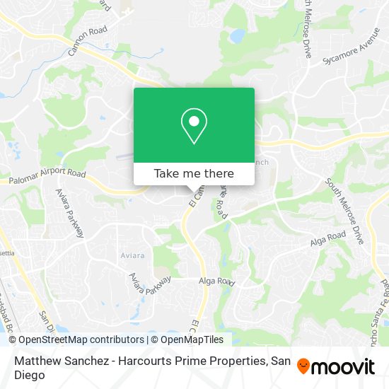 Matthew Sanchez - Harcourts Prime Properties map