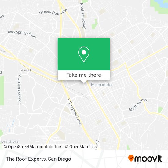 The Roof Experts map