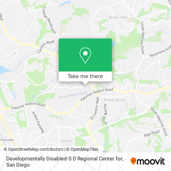 Developmentally Disabled-S D Regional Center for map