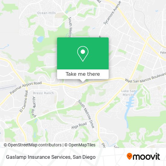 Mapa de Gaslamp Insurance Services