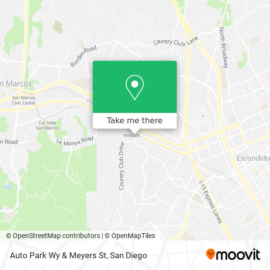 Auto Park Wy & Meyers St map