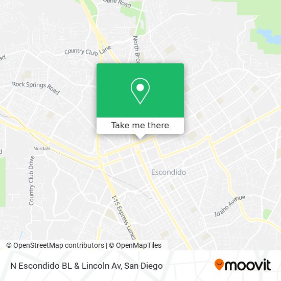 Mapa de N Escondido BL & Lincoln Av