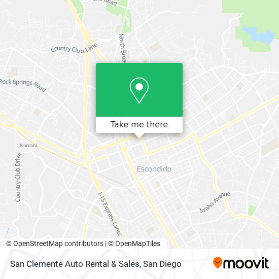 Mapa de San Clemente Auto Rental & Sales