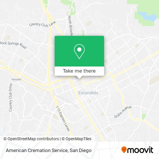 American Cremation Service map