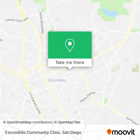 Mapa de Escondido Community Clinic