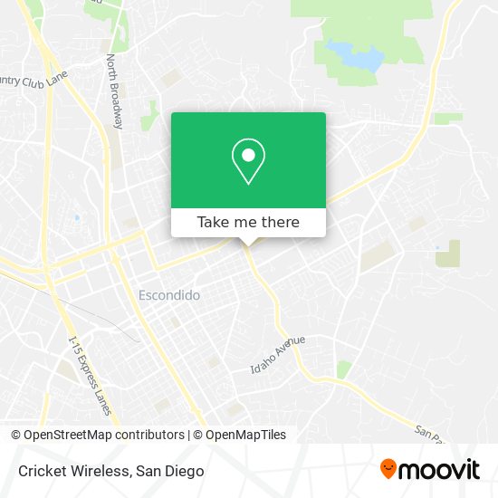 Mapa de Cricket Wireless