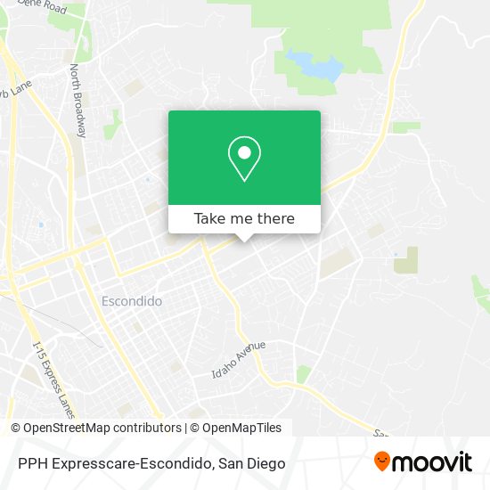 PPH Expresscare-Escondido map