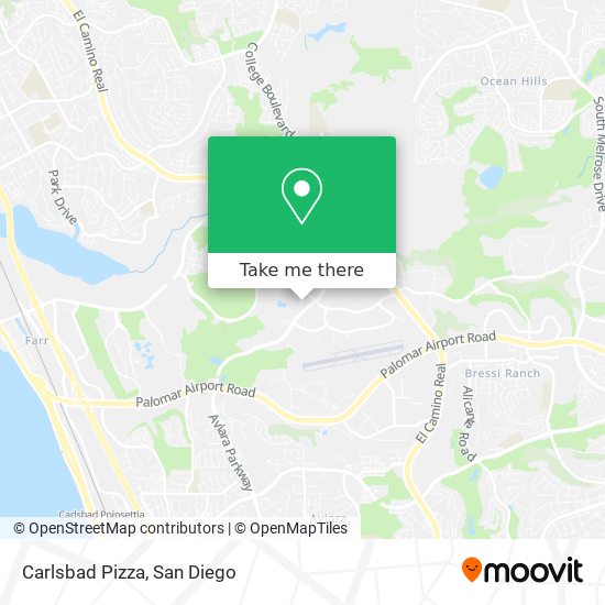 Carlsbad Pizza map