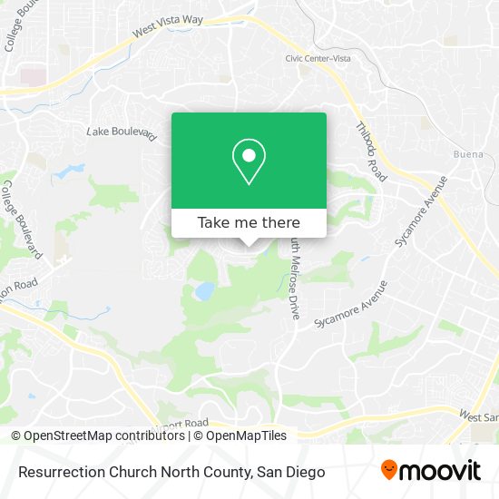 Resurrection Church North County map