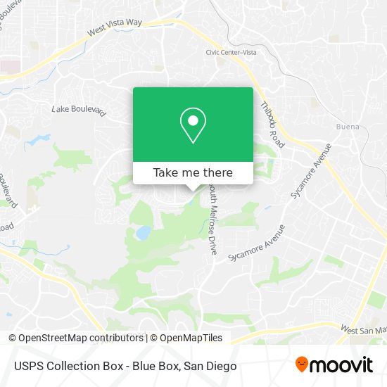 USPS Collection Box - Blue Box map