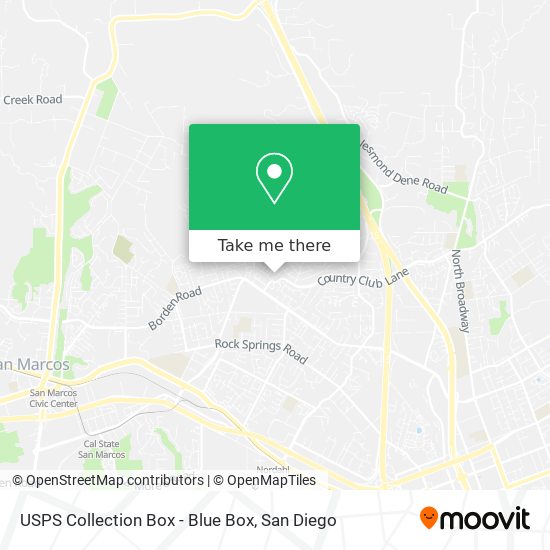 Mapa de USPS Collection Box - Blue Box