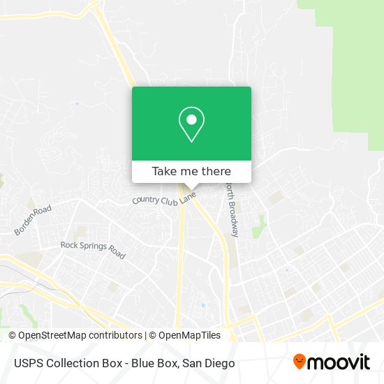 USPS Collection Box - Blue Box map