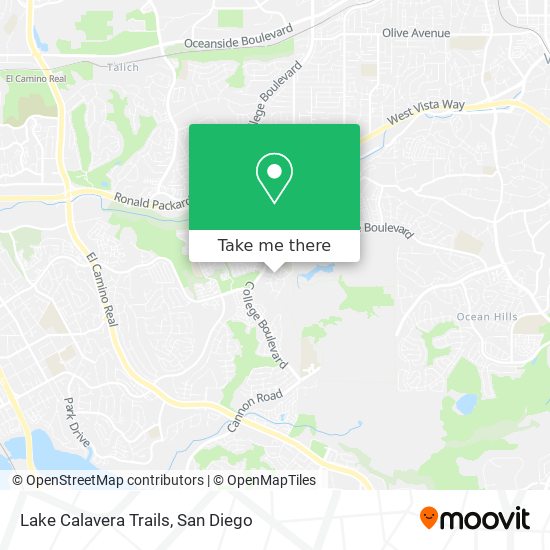 Lake Calavera Trails map