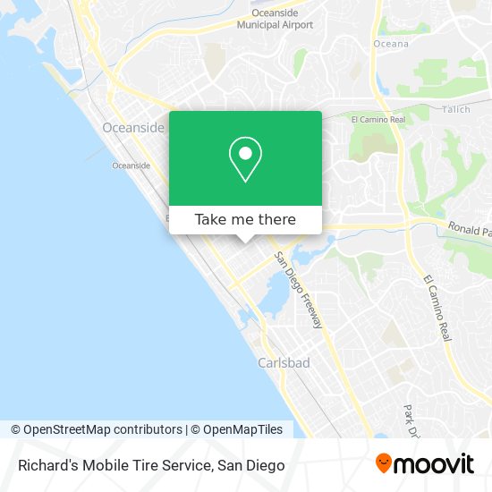 Mapa de Richard's Mobile Tire Service