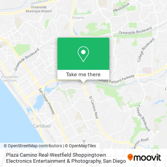 Plaza Camino Real-Westfield Shoppingtown Electronics Entertainment & Photography map