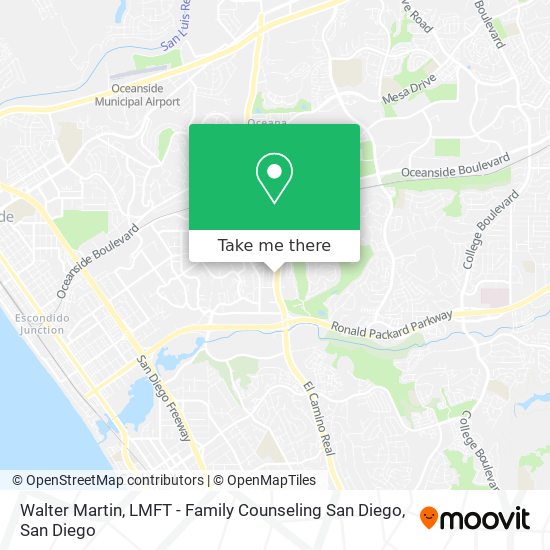 Mapa de Walter Martin, LMFT - Family Counseling San Diego
