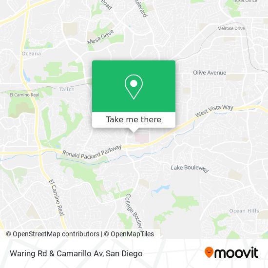 Waring Rd & Camarillo Av map