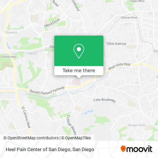 Heel Pain Center of San Diego map