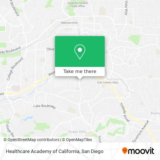 Mapa de Healthcare Academy of California