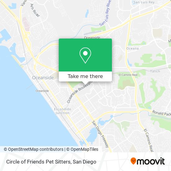 Mapa de Circle of Friends Pet Sitters